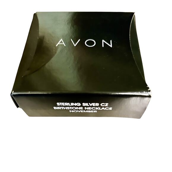 ~*NIB*~ 🎁AVON STERLING SILVER CZ PENDANT ROUND BIRTHSTONE NECKLACE 18" - NOV. - Picture 2 of 4